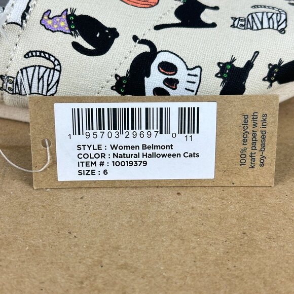 Toms Belmont Halloween Cats Slip On Casual Shoes Womens 6 Natural Halloween - Picture 8 of 11